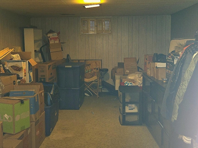 view of storage area