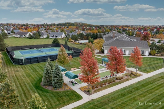 drone / aerial view featuring a residential view