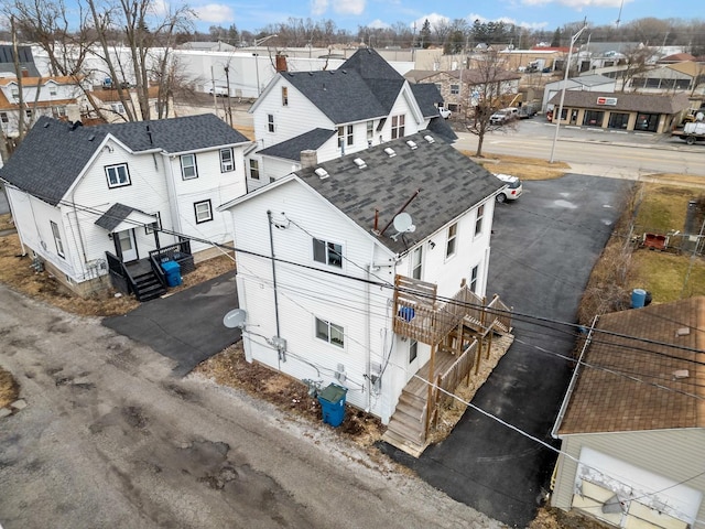 aerial view featuring a residential view