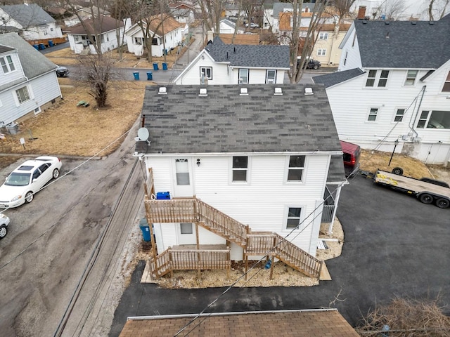 drone / aerial view with a residential view