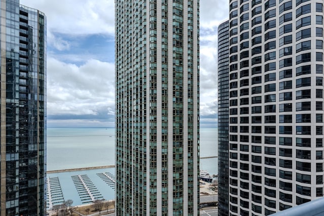 view of property featuring a water view