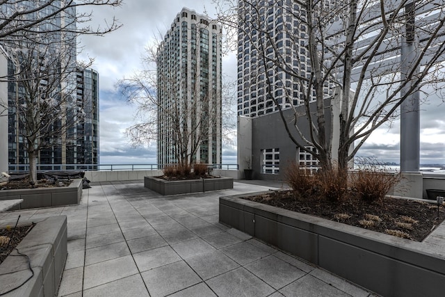 view of property's community featuring a patio