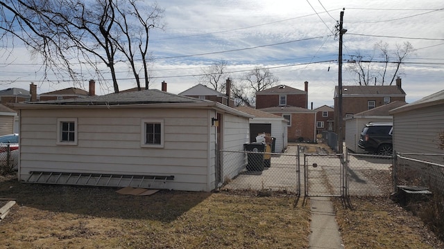 exterior space featuring a gate and fence