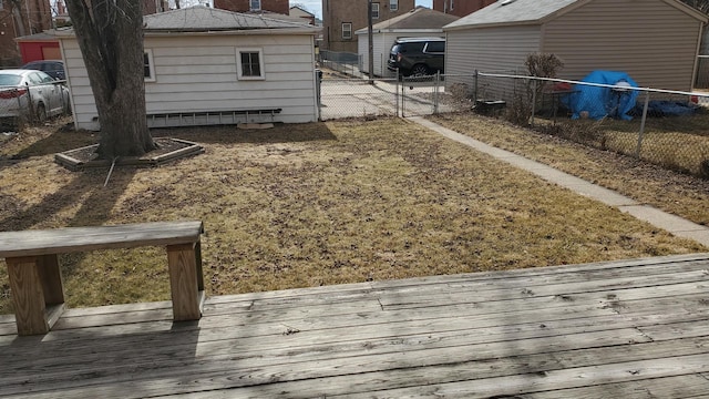 view of yard featuring a gate and fence