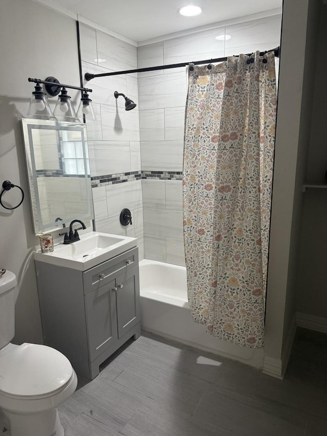 7929 S Manistee Ave, Chicago, IL 60617 - bathroom with vanity and shower / bath combo with shower curtain