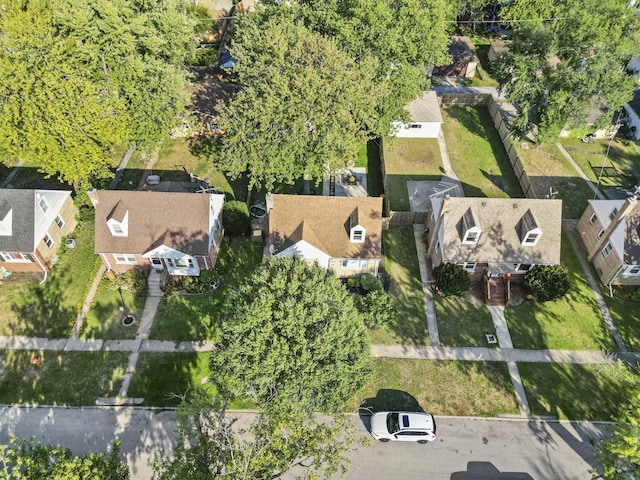 bird's eye view with a residential view