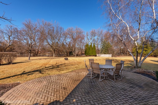 view of patio / terrace featuring outdoor dining space