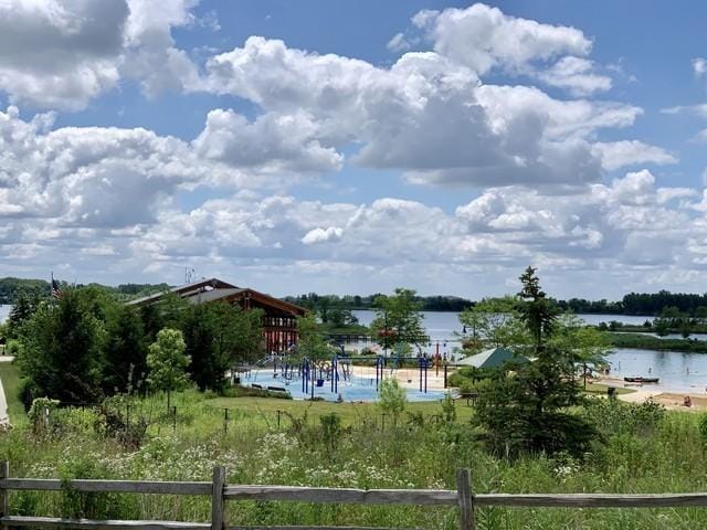 water view with fence