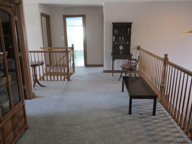 8032 Abbey Rd, Tinley Park, IL 60477 - corridor with carpet floors and an upstairs landing