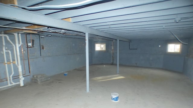 view of basement