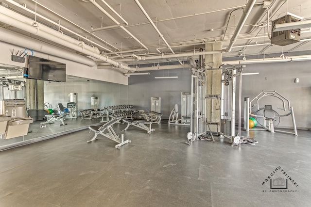 view of exercise room