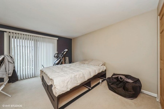 bedroom with carpet floors