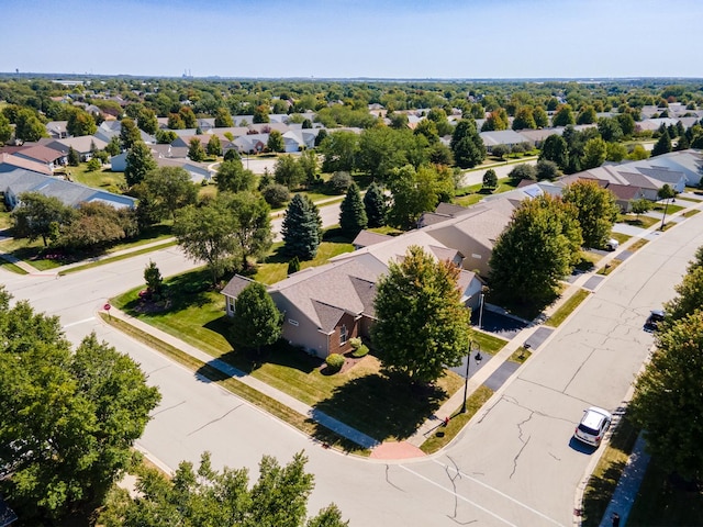 drone / aerial view with a residential view