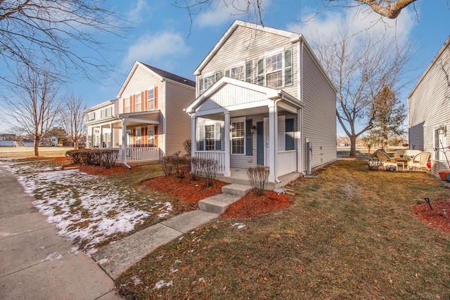 view of front of home with covered porch