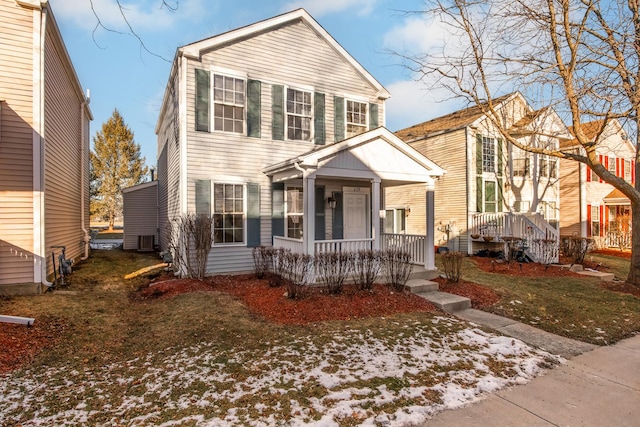 view of front of property with covered porch