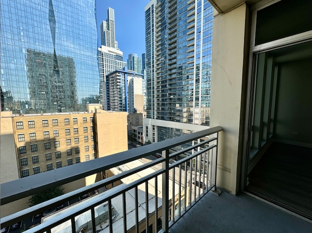 balcony with a city view