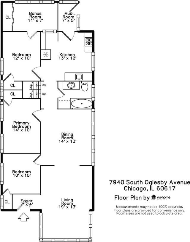 7940 S Oglesby Ave, Chicago, IL 60617 - home floor plan