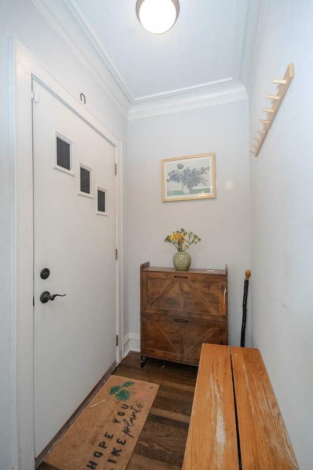 7940 S Oglesby Ave, Chicago, IL 60617 - entryway with ornamental molding and dark wood-type flooring