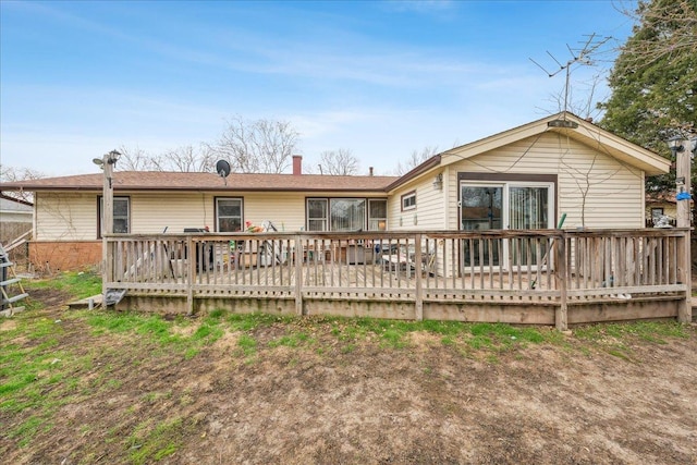 9 Forest Ln, Elk Grove Village, IL 60007 - rear view of house featuring a deck