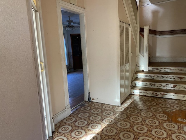 interior space with tile patterned floors