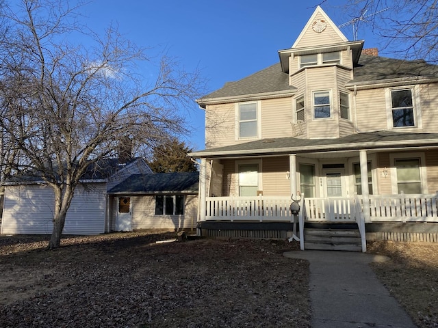 view of front of home featuring covered porch