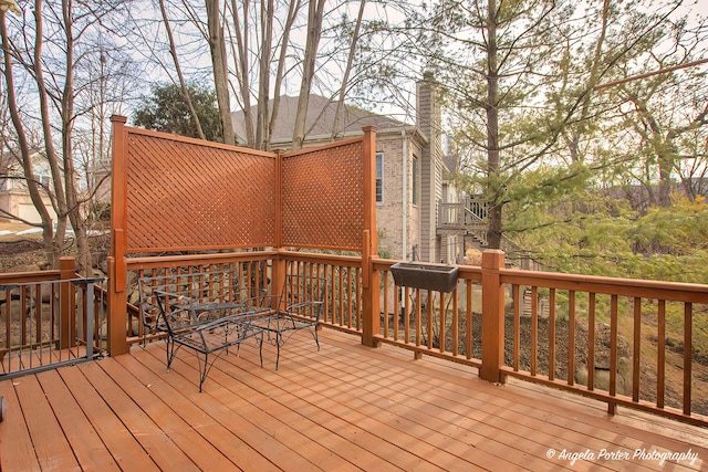 view of wooden terrace