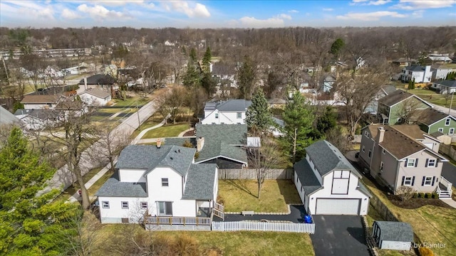 bird's eye view featuring a residential view