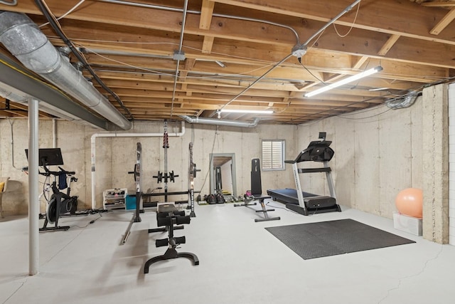 view of workout area