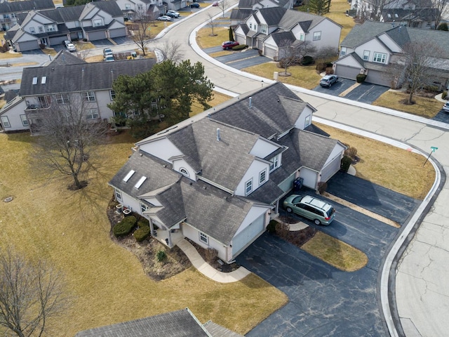 bird's eye view with a residential view