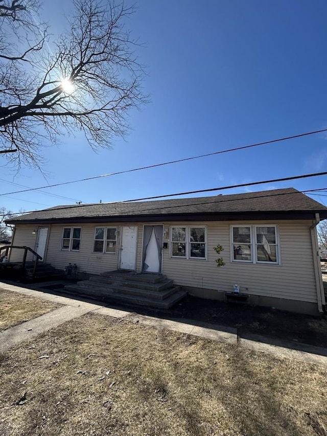 view of single story home