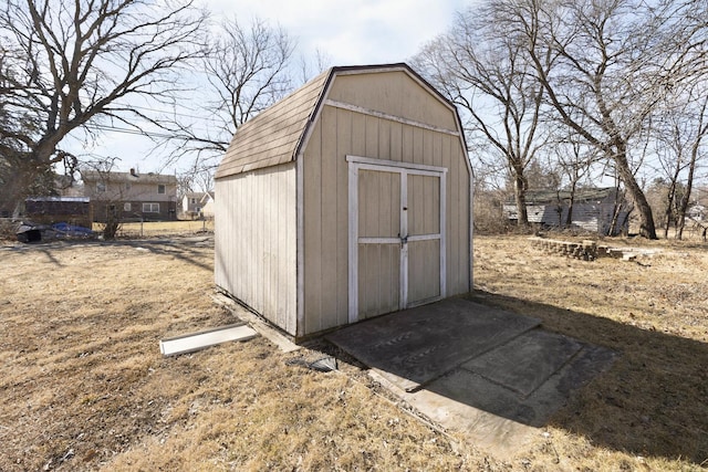 view of shed