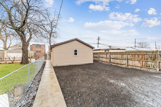 exterior space with a fenced backyard