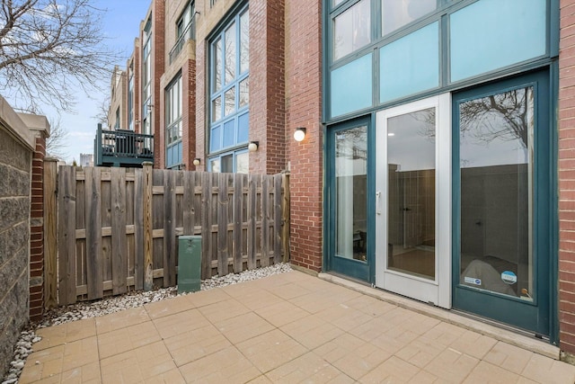 view of patio / terrace with fence