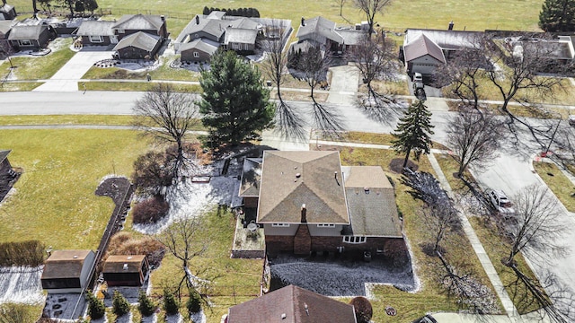 drone / aerial view with a residential view