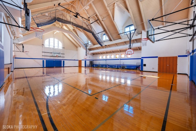 view of sport court featuring community basketball court