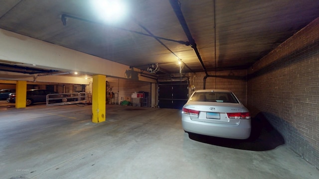 view of parking garage