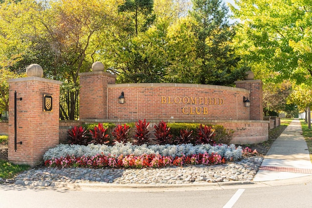 view of community sign