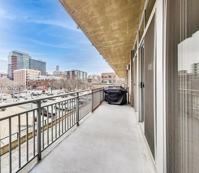 balcony with a city view