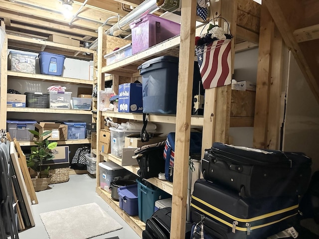 view of storage area