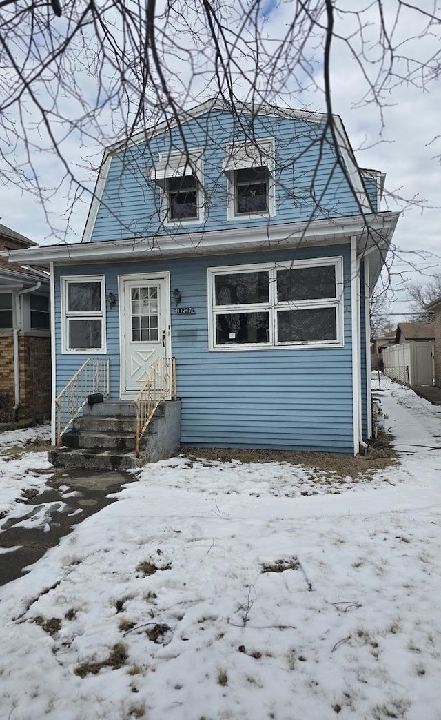 view of front of property with fence