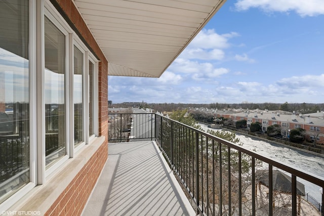 balcony with a residential view