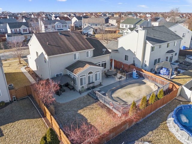 bird's eye view featuring a residential view