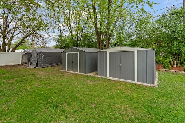 view of shed