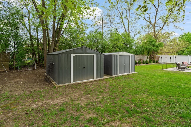 view of shed