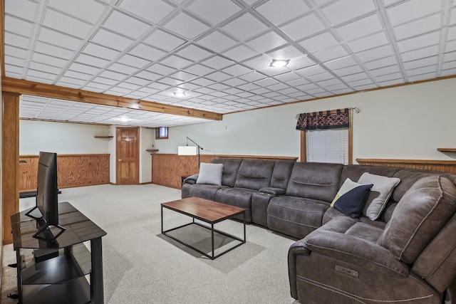 view of carpeted living room