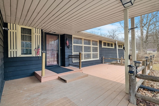 view of wooden deck