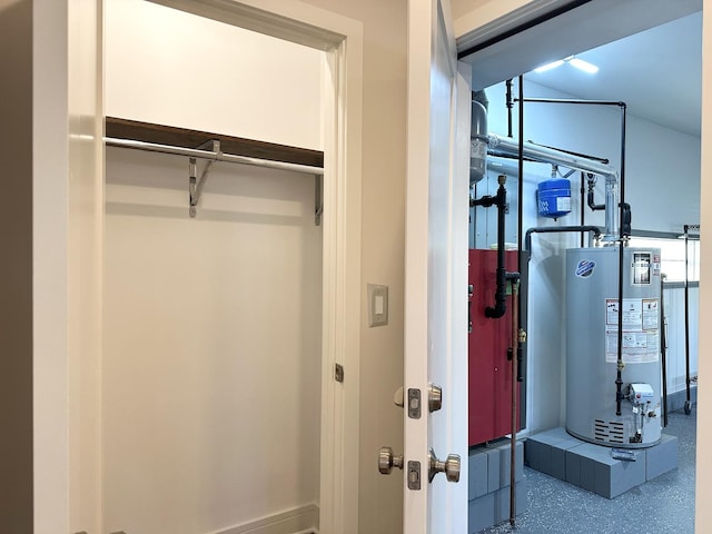 closet with water heater