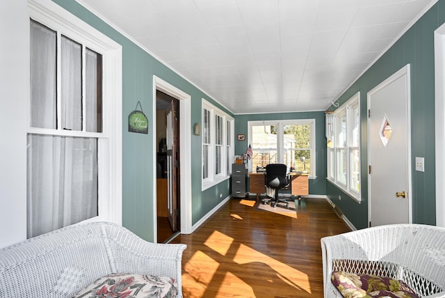 view of sunroom