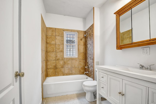 14719 Wood St, Harvey, IL 60426 - bathroom featuring bathing tub / shower combination, toilet, and vanity