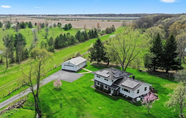aerial view featuring a rural view